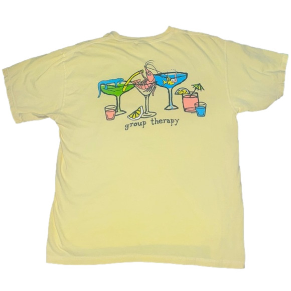 Comfort Colors Tops - St. John Beach Comfort Colors Pastel Yellow Casual Graphic Tee Unisex Sz L
